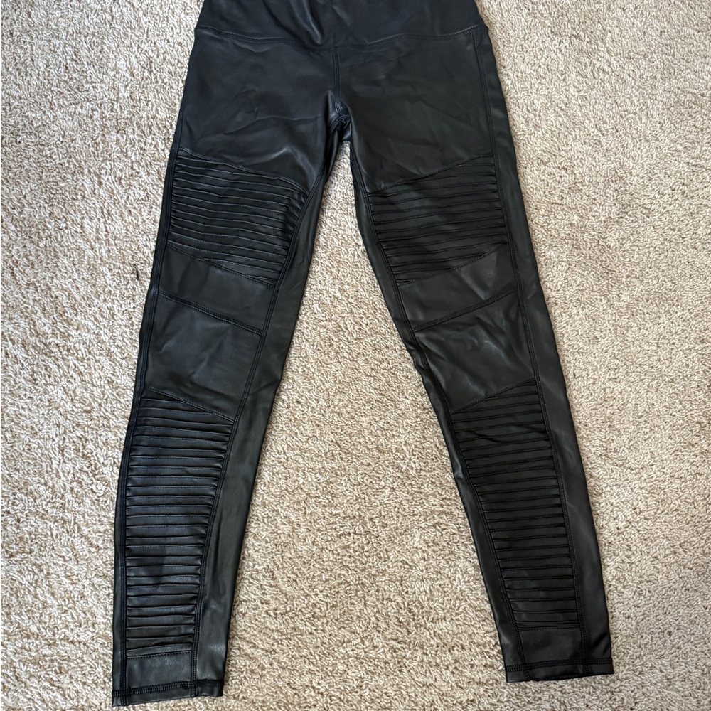 7 For All Mankind Pleather Moto Leggings